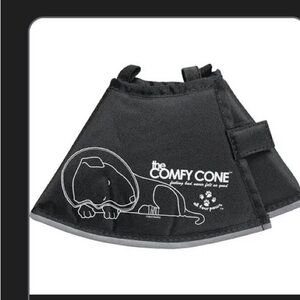 The Comfy Cone Black Dog Collar by All Four Paws